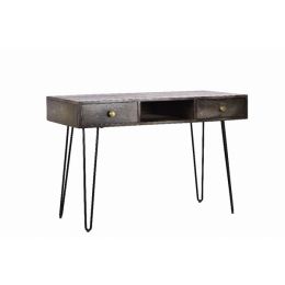 Spitiko Homes 2 Drawer Console Table Wood And Metal (Pack of 1)